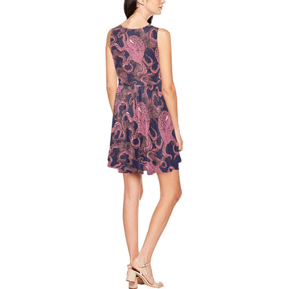 Octopus Pattern Print Design A03 Sleeveless Dress