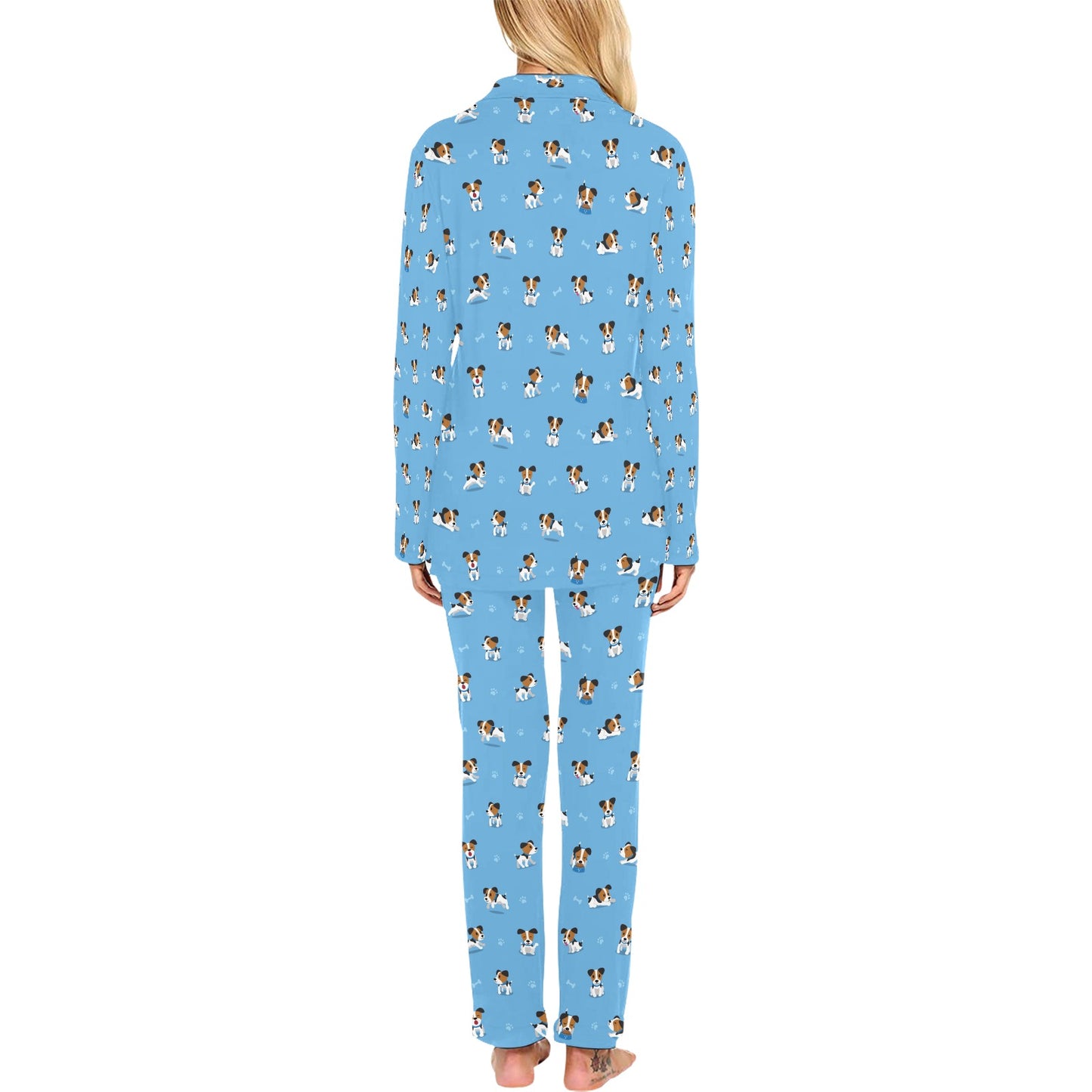 Russell Terriers Print Design LKS3010 Women's Long Pajama Set