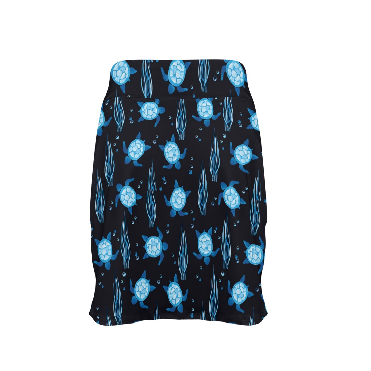 Sea Turtle Print Design LKS3013 17" Golf & Pickleball Skort with Pockets
