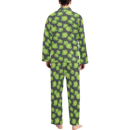 Cabbage Pattern Print Design 01 Men's Long Pajama Set