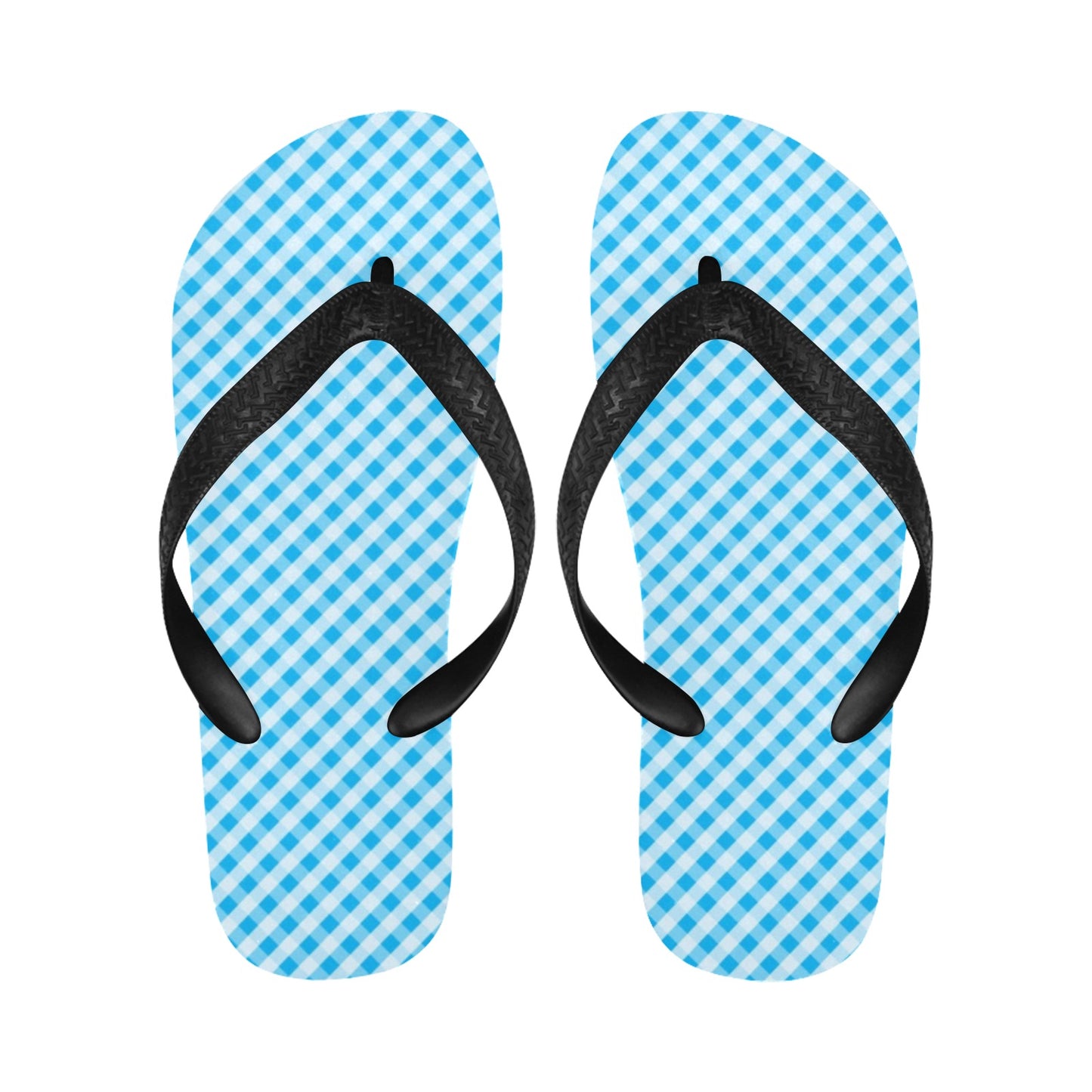 Gingham Print Design LKS401 Flip Flops