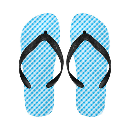 Gingham Print Design LKS401 Flip Flops