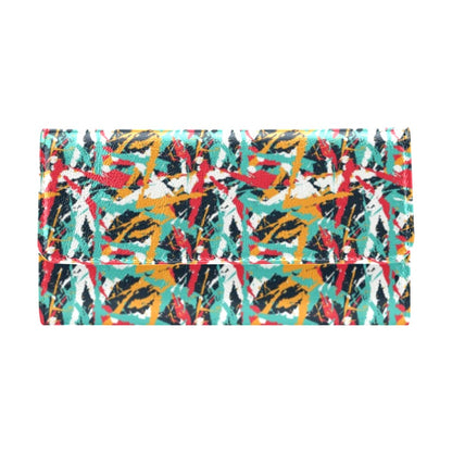 Splatter Print Design LKS304 Women's Trifold Wallet