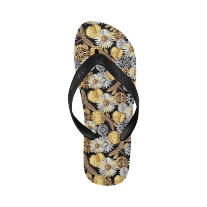 Steampunk Dragonfly Print Design LKS302 Flip Flops