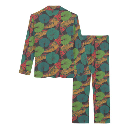 KOI Fish Pattern Print Design 01 Women's Long Pajama Set