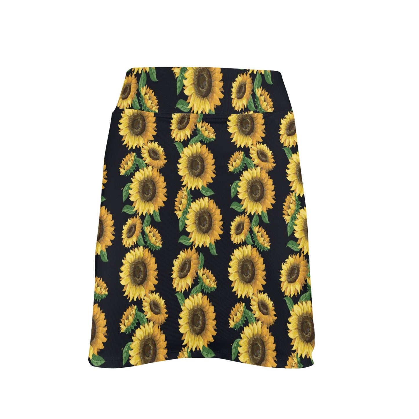 Sunflower Print Design LKS306 17" Golf & Pickleball Skort with Pockets