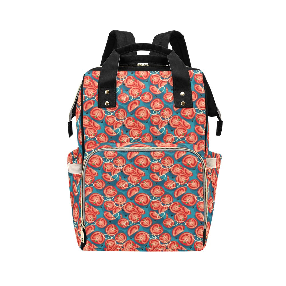 Tomato Print Design LKS301 Diaper Bag Backpack