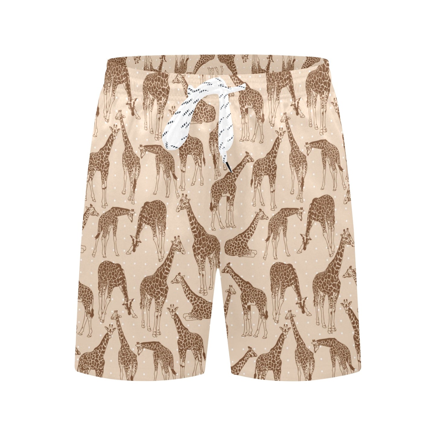 Giraffe Pattern Design Print Men's Swim Trunks Beach Shorts