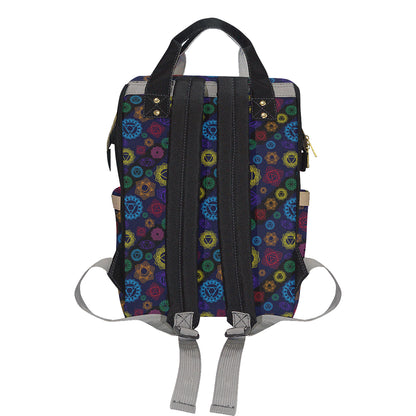 Chakra Colorful Print Pattern Diaper Bag Backpack