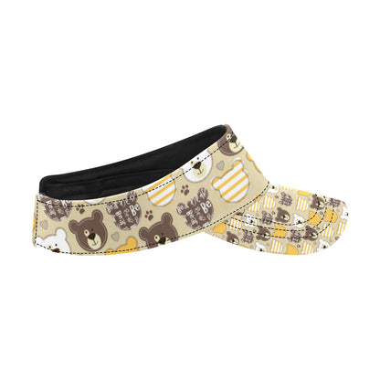 Bear PatchworkPattern Print Design 01 Unisex Sun Visor