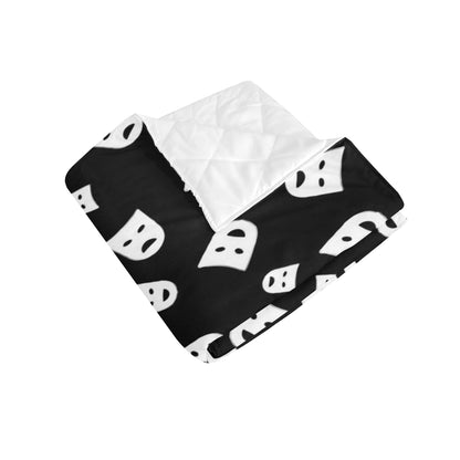 Acting Mask Pattern Print Design 03 Premium Quilt