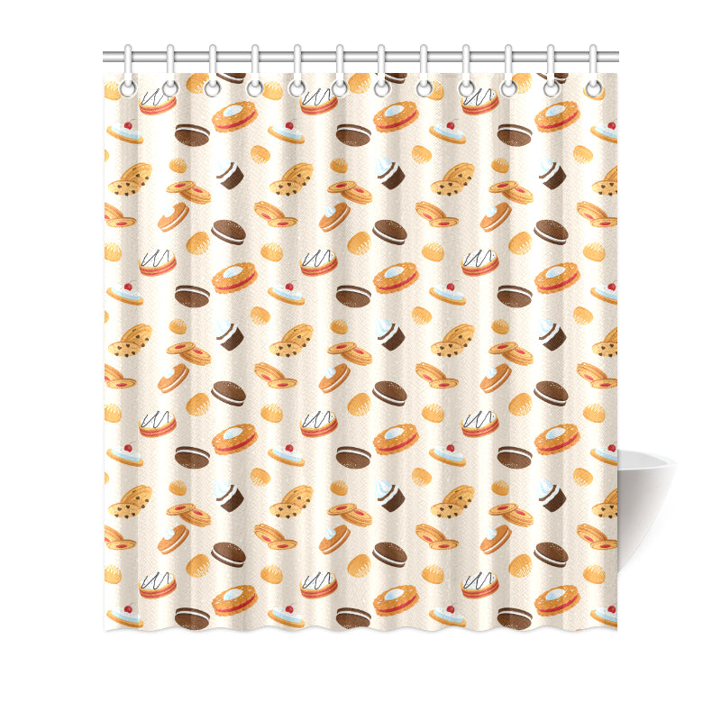 Biscuit Pattern Print Design 01 Shower Curtain