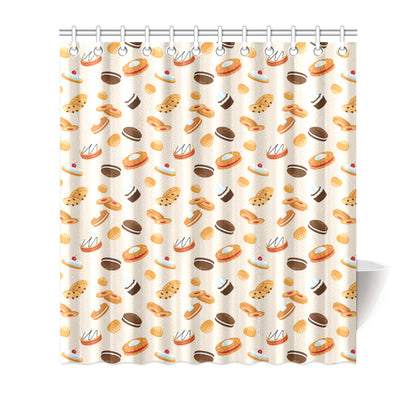 Biscuit Pattern Print Design 01 Shower Curtain
