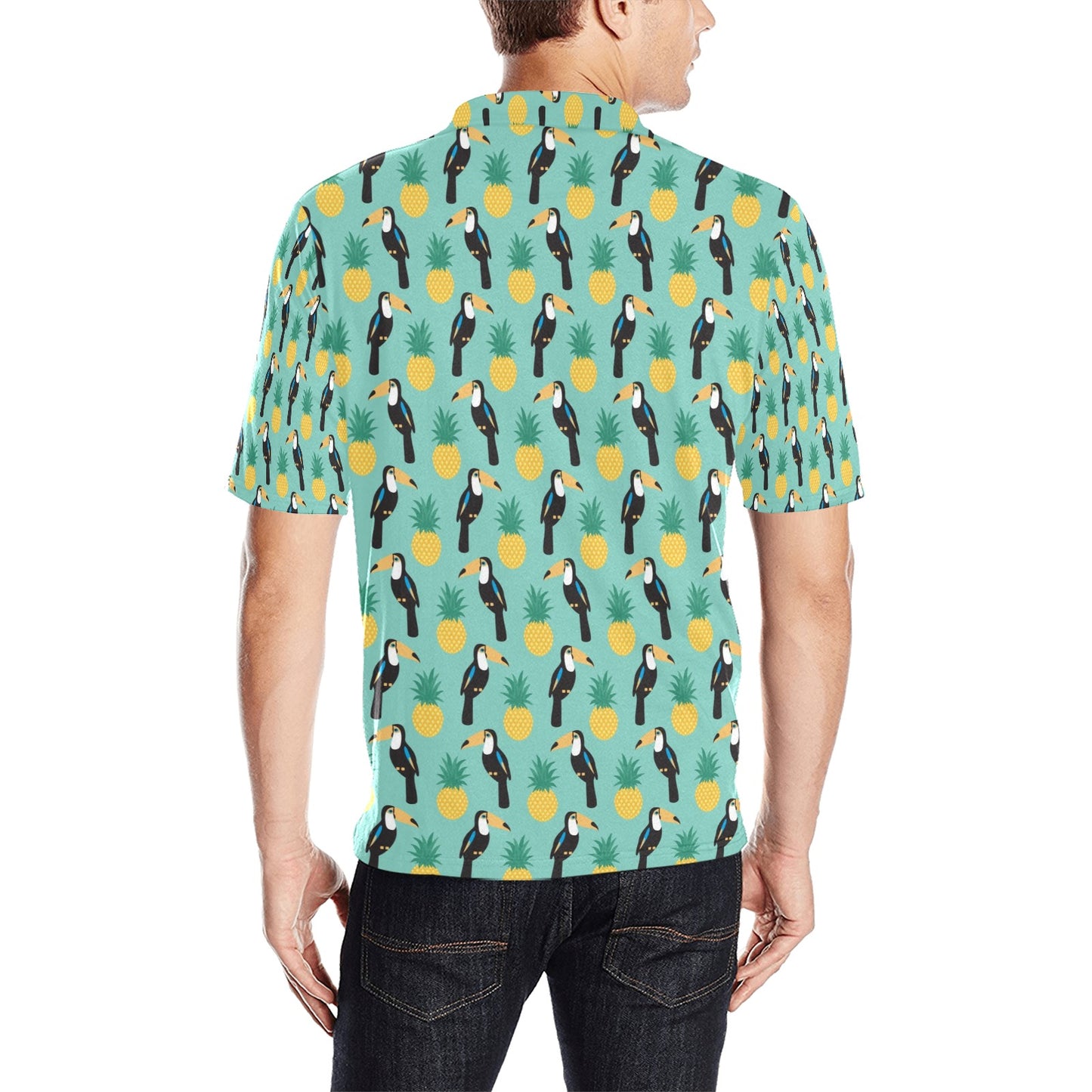 Toucan Print Design LKS301 Men Polo Shirt