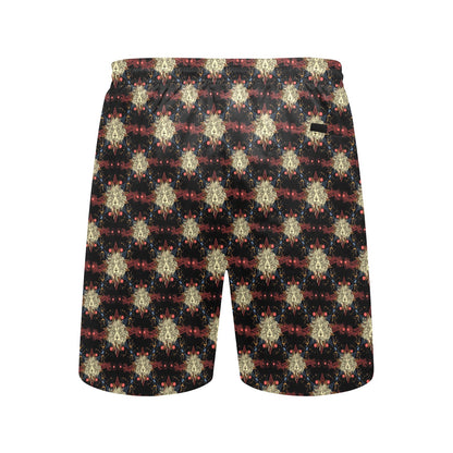 Zodiac Leo Pattern Design Print Men's Swim Trunks Beach Shorts