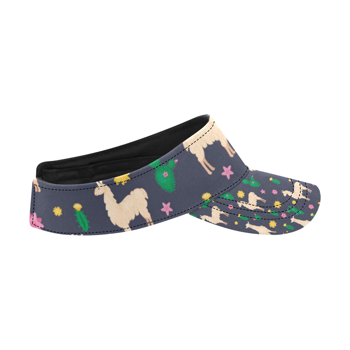 Llama Cactus Pattern Print Design 012 Unisex Sun Visor