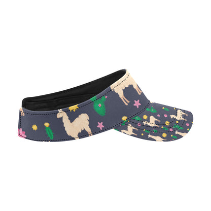 Llama Cactus Pattern Print Design 012 Unisex Sun Visor