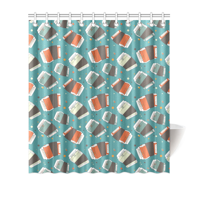 Accordion Pattern Print Design 02 Shower Curtain