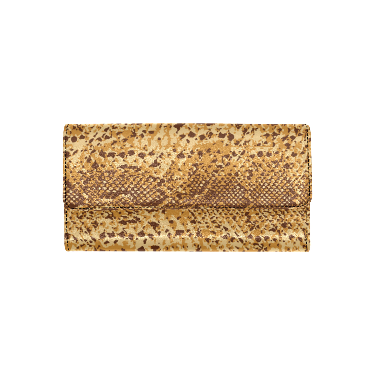 Python Brown Pattern Print Design A03 Women's Trifold Wallet