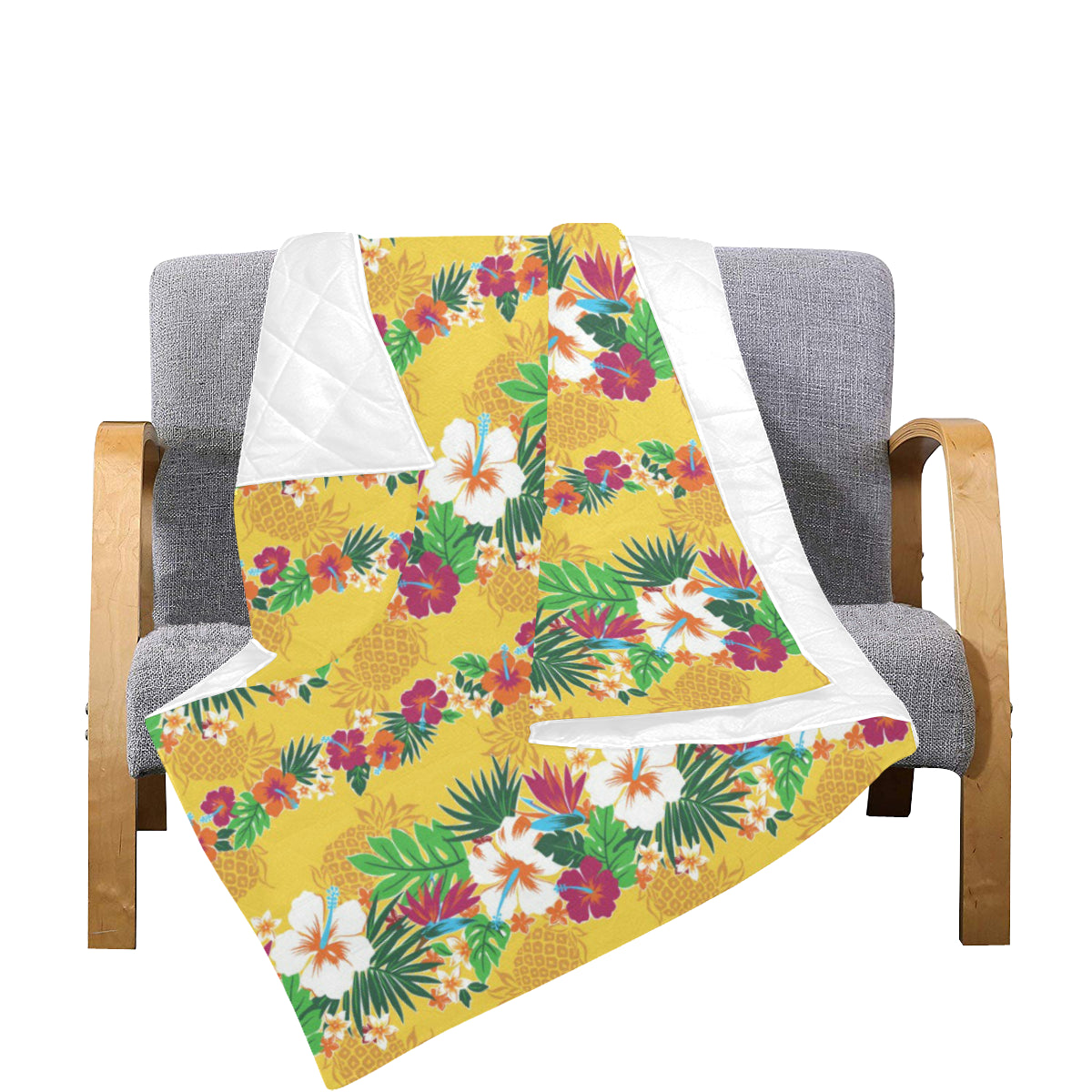 Hawaiian Themed Pattern Print Design H09 Premium Quilt