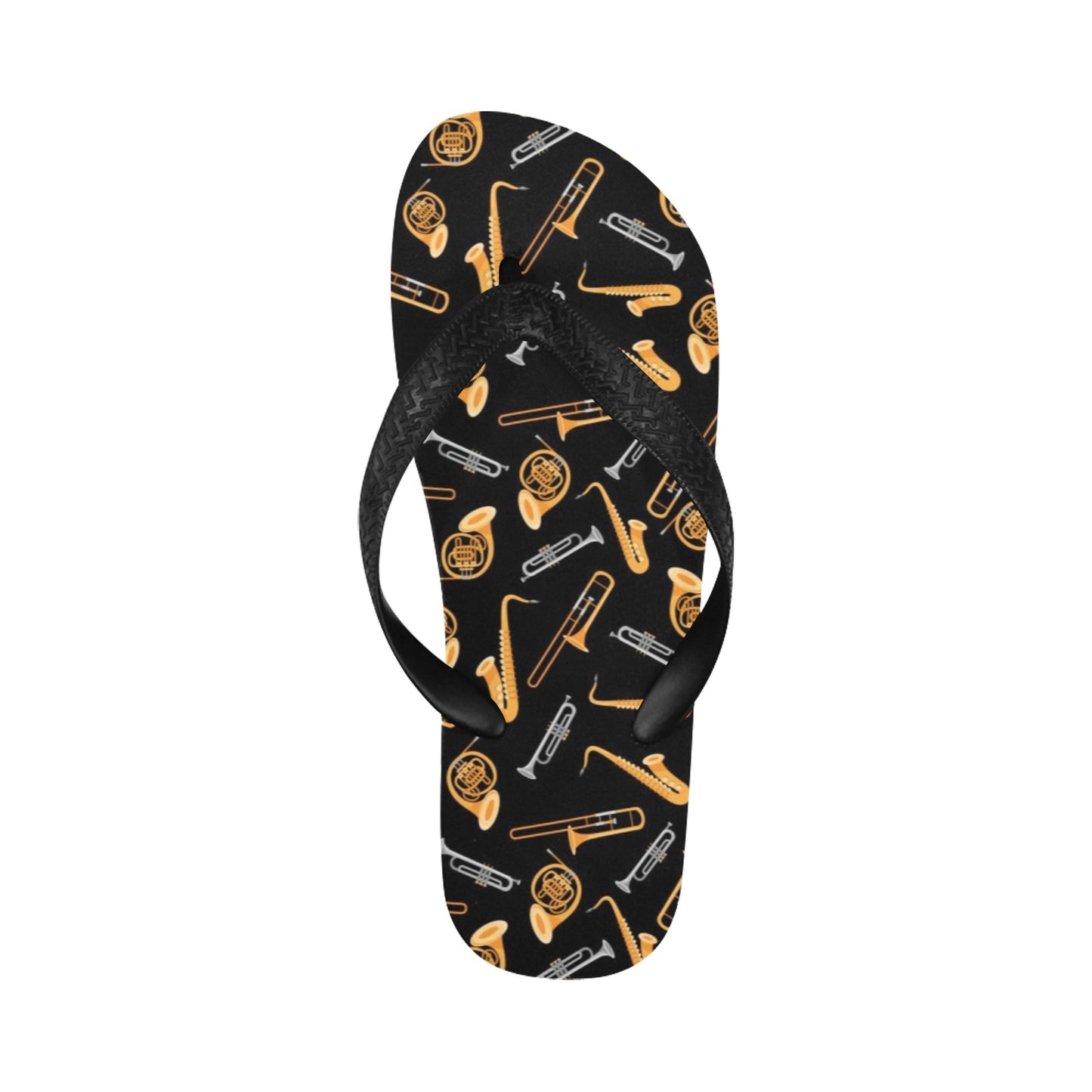 Saxophone Print Design LKS403 Flip Flops