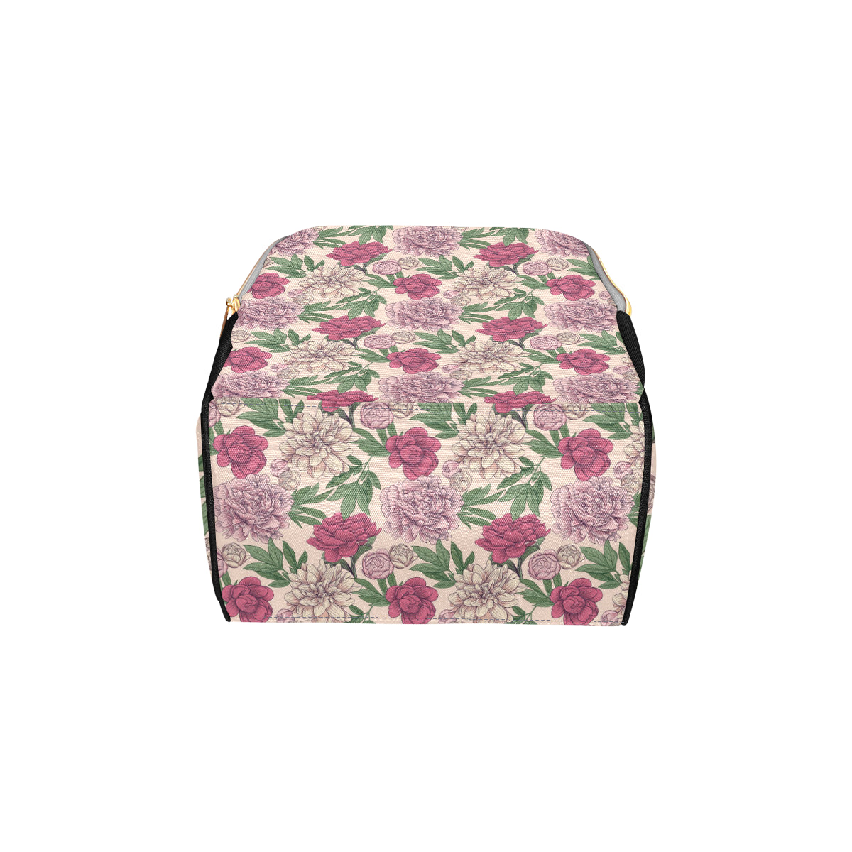 Peony Pattern Print Design A01 Diaper Bag Backpack