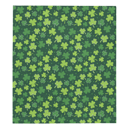 Clover  Pattern Print Design 02 Premium Quilt