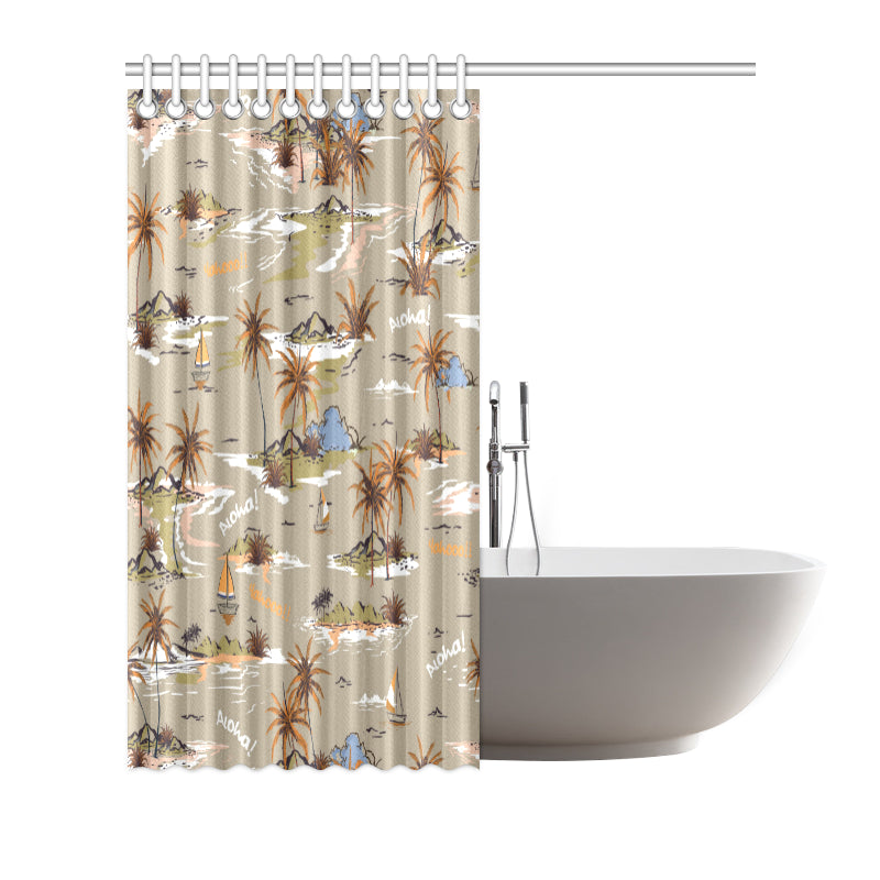 Pacific island Pattern Print Design A05 Shower Curtain