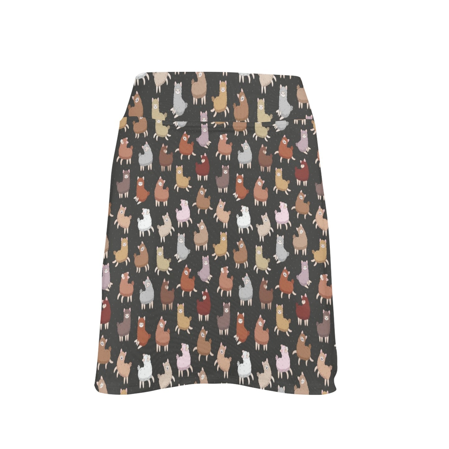 Alpaca Cute Design Themed Print 17" Golf & Pickleball Skort with Pockets