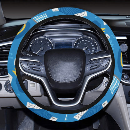 Accordion Print Design LKS401 Steering Wheel Cover with Elastic Edge