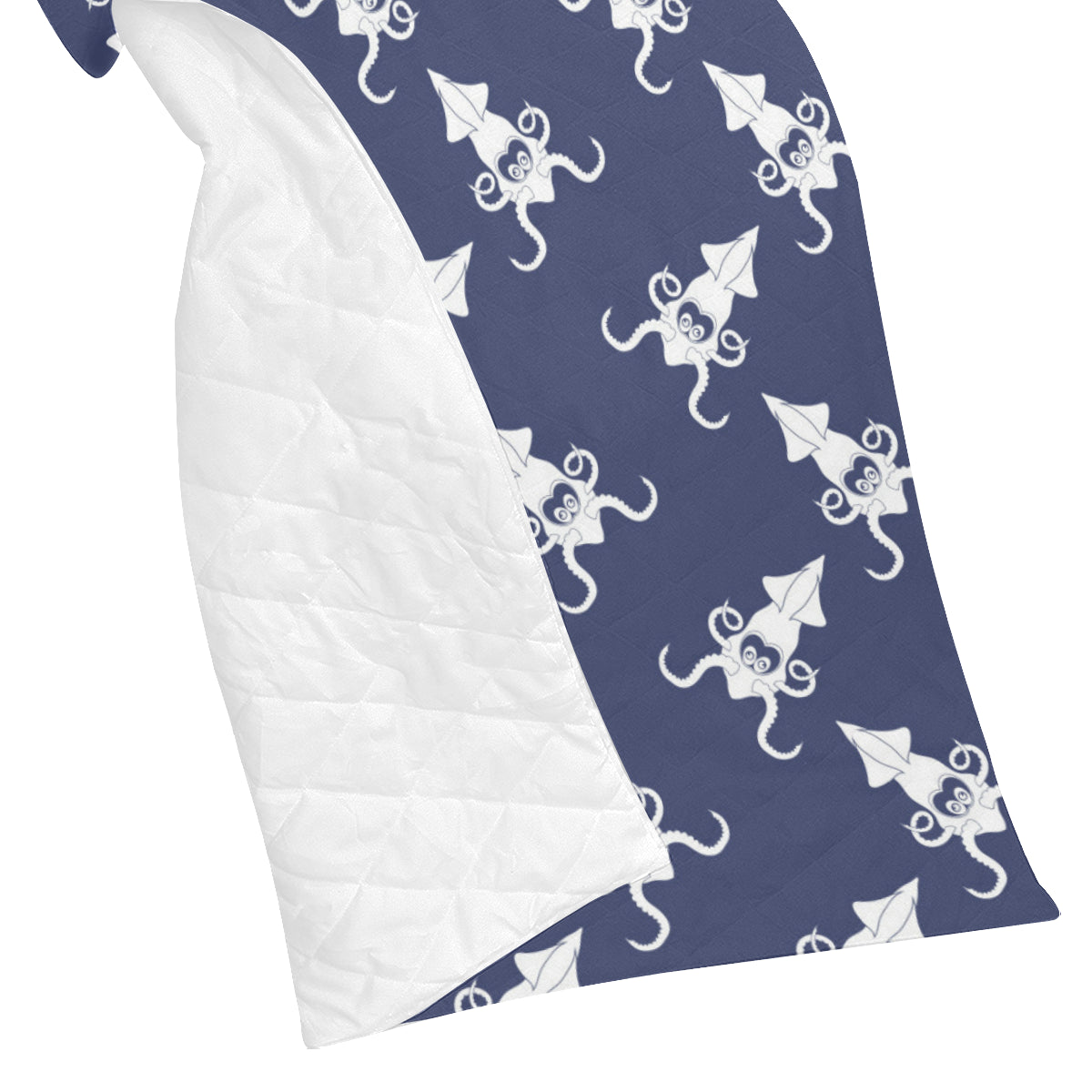 Giant Squid Pattern Print Design 02 Premium Quilt