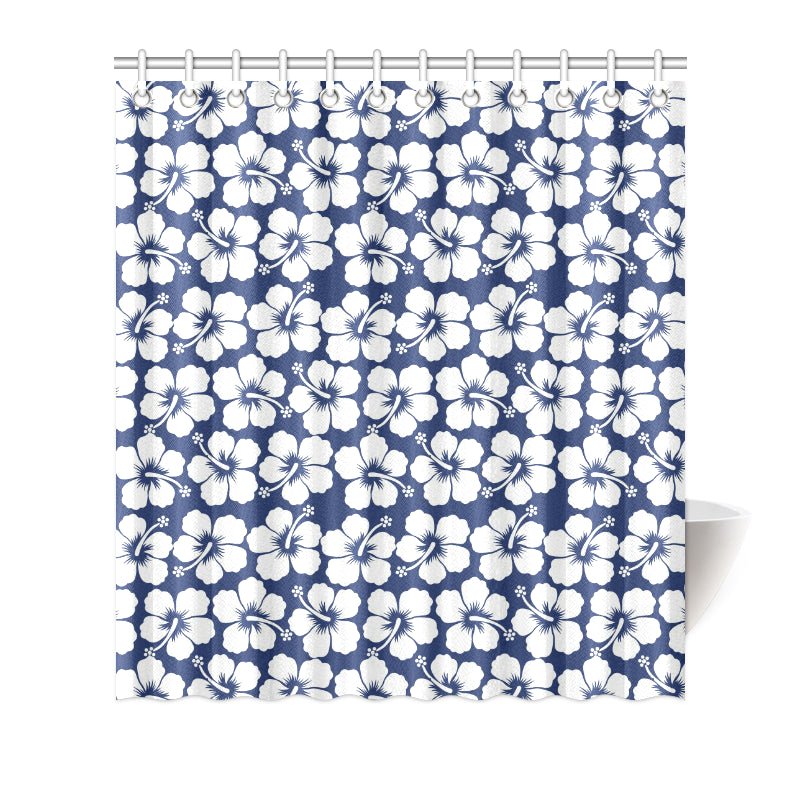Hibiscus Pattern Print Design HB013 Shower Curtain