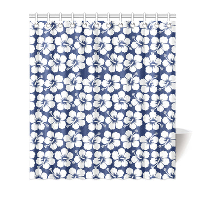 Hibiscus Pattern Print Design HB013 Shower Curtain