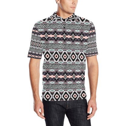Safari Pattern Print Design LKS302 Men Polo Shirt
