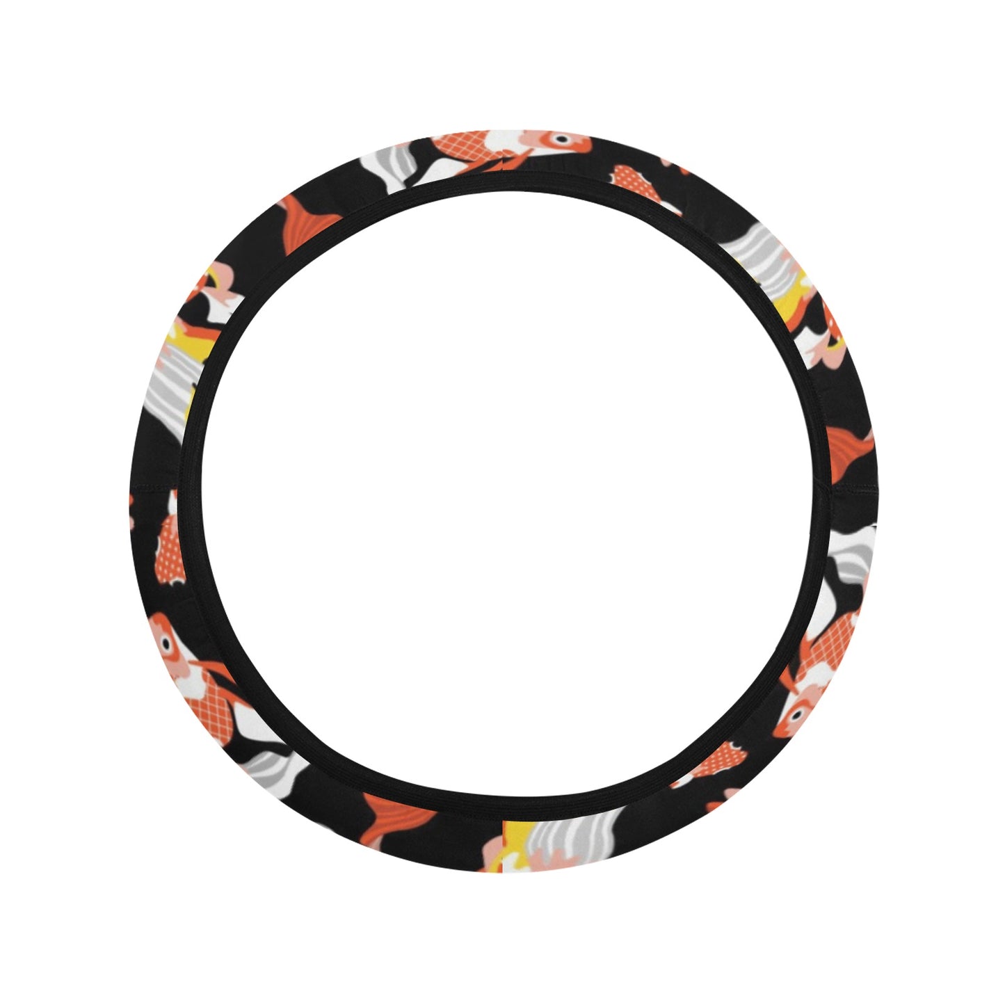 Goldfish Print Design LKS401 Steering Wheel Cover with Elastic Edge