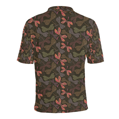 Dragonfly Pattern Print Design 02 Men Polo Shirt