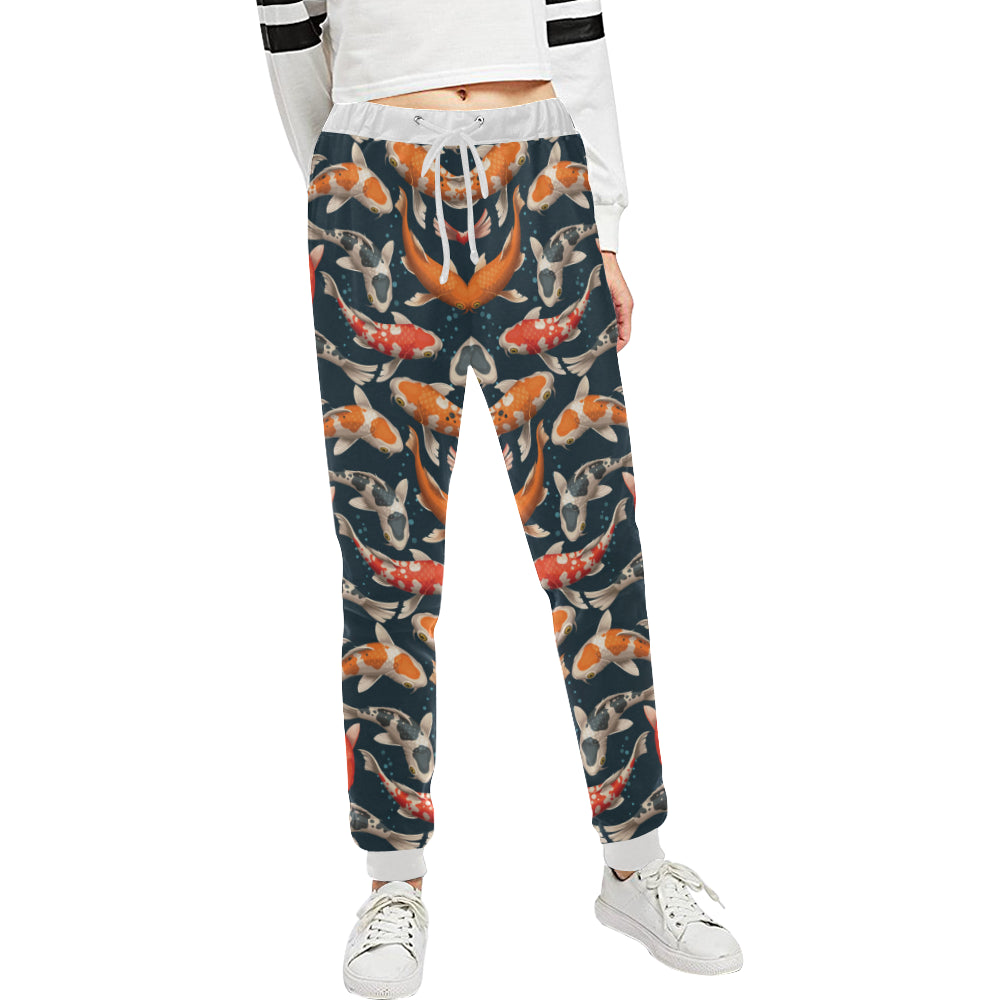 Koi Carp Cute Design Themed Print Unisex Sweatpants