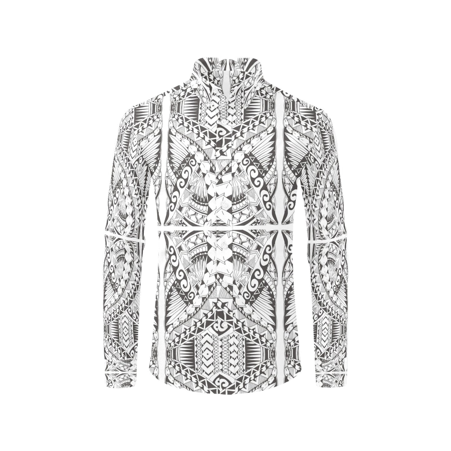 Samoan Style Print Design LKS301 Men's Long Sleeve Dress Shirt