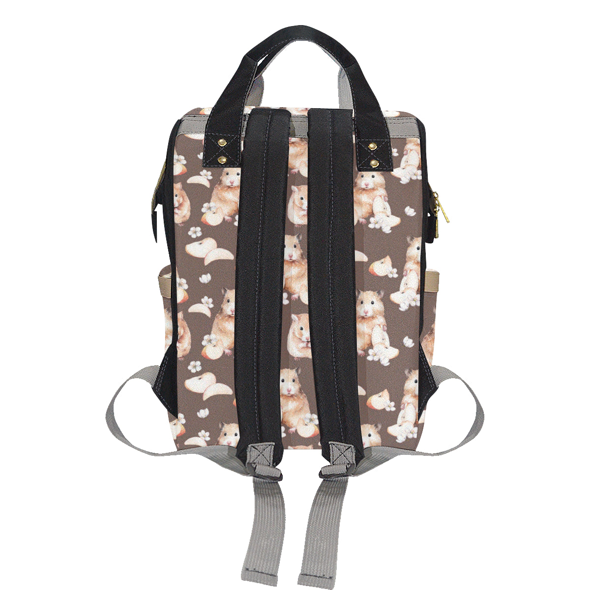 Hamster Pattern Print Design 03 Diaper Bag Backpack