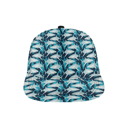 Shark Design Print Snapback Cap