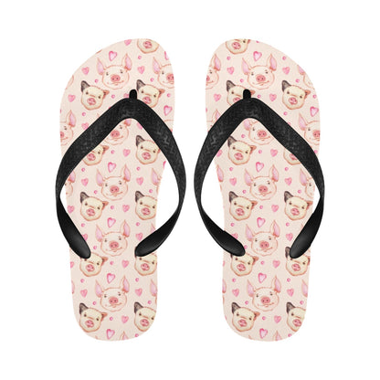 Pig Print Design LKS406 Flip Flops