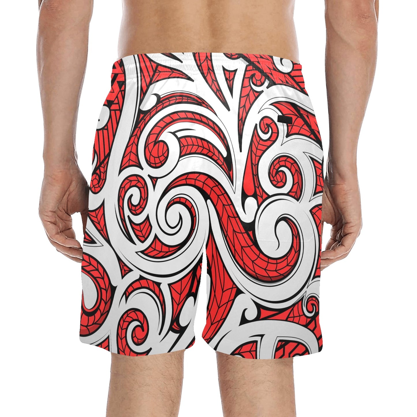 Maori Polynesian Themed Design Print Men's Swim Trunks Beach Shorts