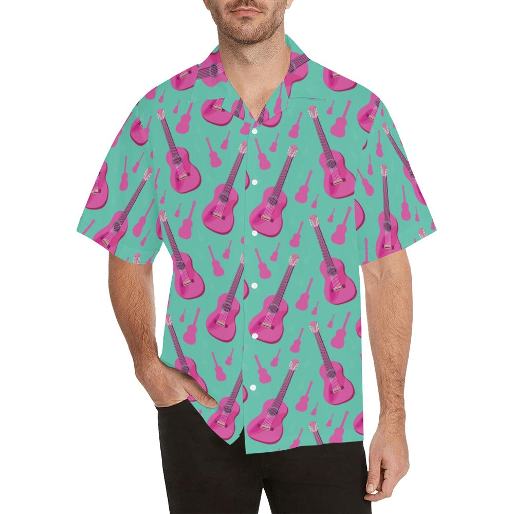 Acoustic Guitar Print Design LKS405 Men's Hawaiian Shirt