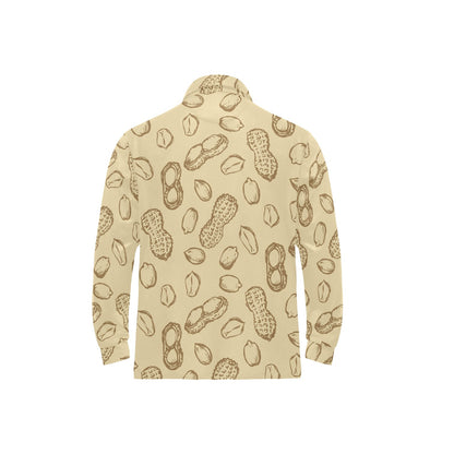 Peanut Pattern Print Design A02 Long Sleeve Polo Shirt For Men's