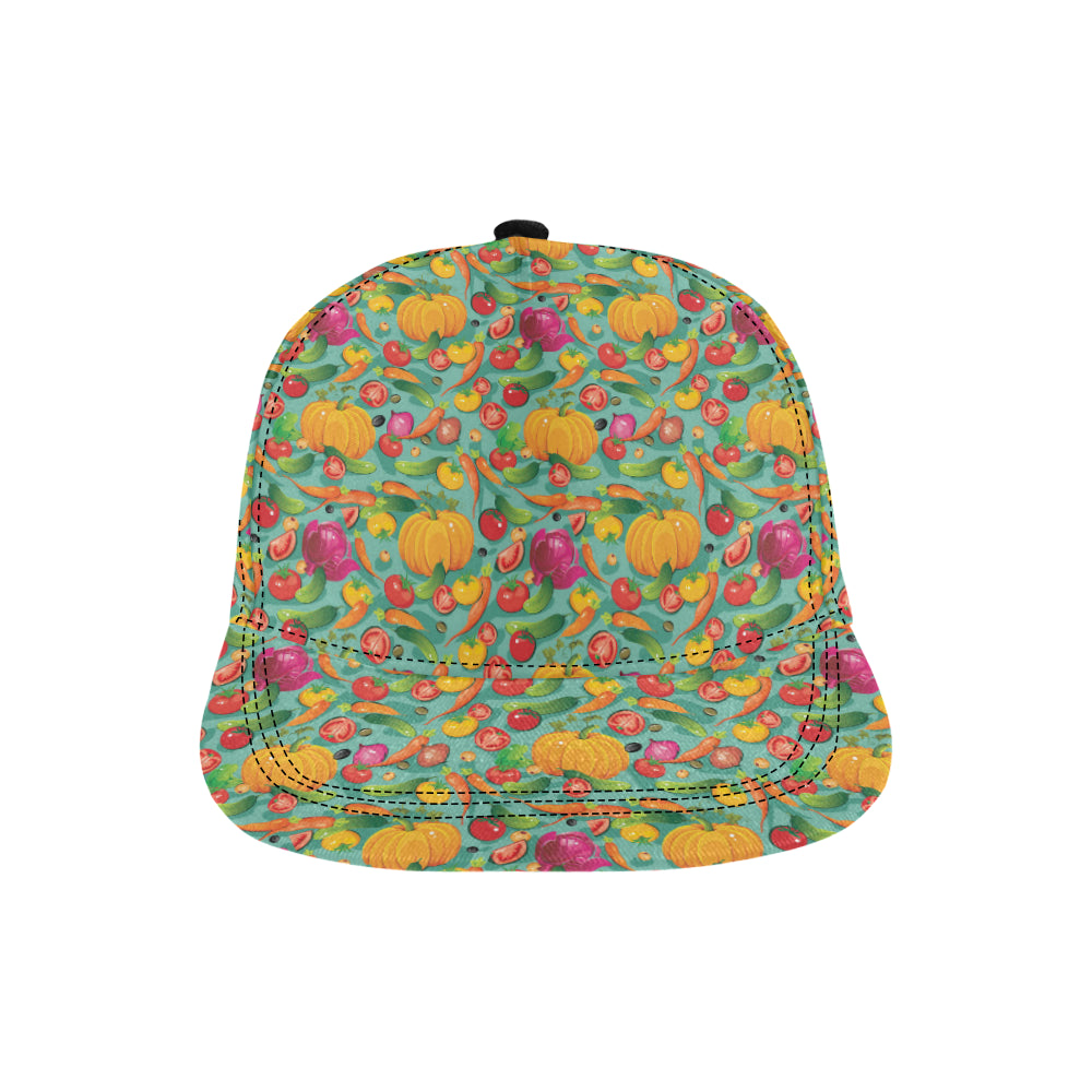 Vegan Colorful Themed Design Print Snapback Cap