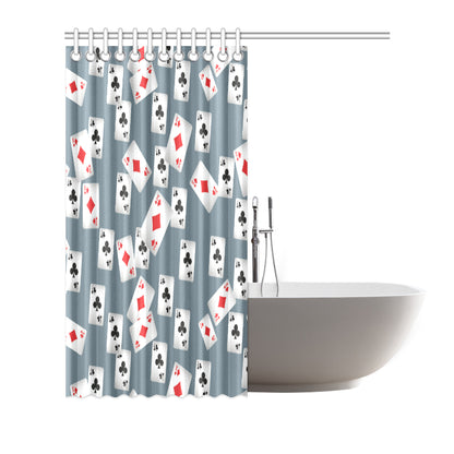 Poker Cards Pattern Print Design A05 Shower Curtain