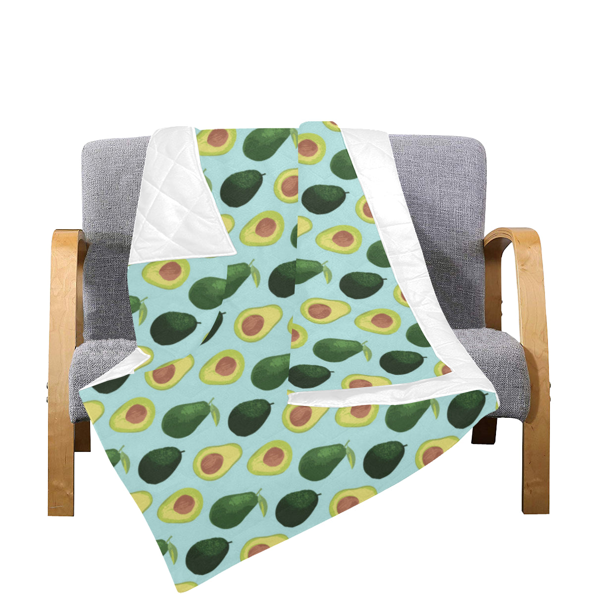 Avocado Pattern Print Design 04 Premium Quilt