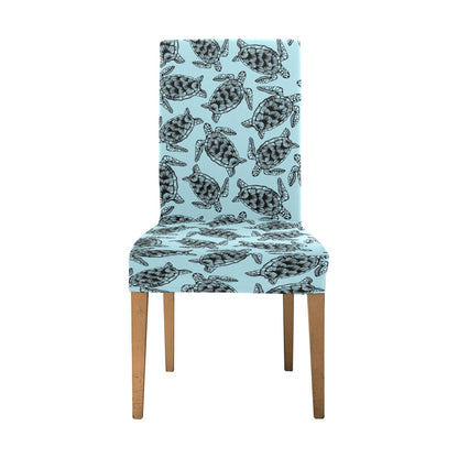 Sea Turtle Print Design LKS3010 Dining Chair Slipcover