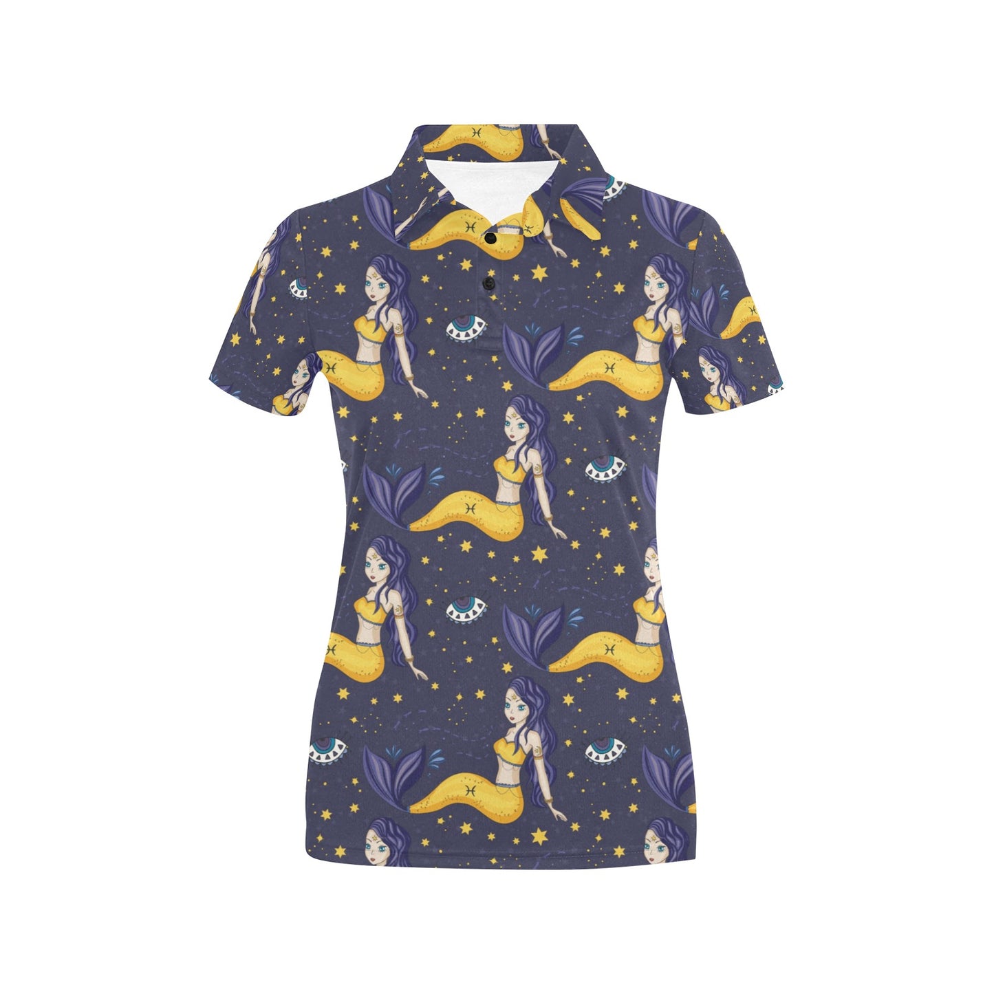 Pisces Pattern Print Design A04 Women's Polo Shirt