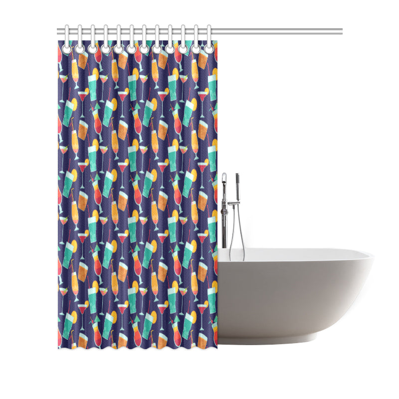 Cocktail Pattern Print Design 06 Shower Curtain